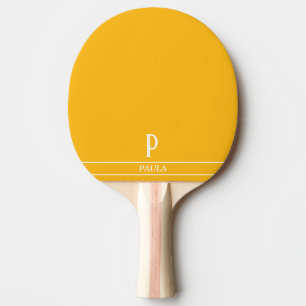 Raquete De Ping Pong Pino Pino Cor Laranja Leve Monograma