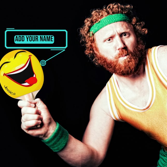 Raquete De Ping Pong Pino Pino Feliz (Mulher) (Add a dose of pure joy to your game with this set of paddles that can be personalized.)