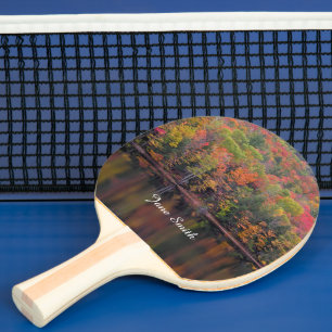 Raquete De Ping Pong Pino Pino Pino da Cena de Cores de outono