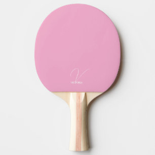 Raquete De Ping Pong Pino Pino Pino Pino, Monograma, Cor-de-Rosa Pálido