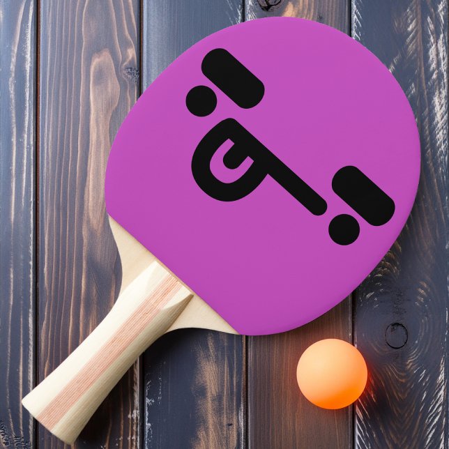 Raquete De Ping Pong Pino Pino Roxo de Cara Confundida (Criador carregado)