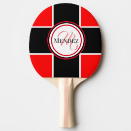 Raquete De Ping Pong Pino Pino Vermelho E Preto