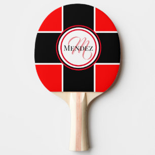 Raquete De Ping Pong Pino Pino Vermelho E Preto