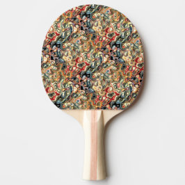 Raquete De Ping Pong Pino Pong abstrato Art