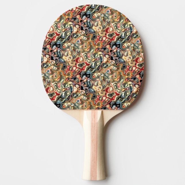 Raquete De Ping Pong Pino Pong abstrato Art (Frente)
