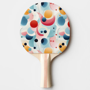 Raquete De Ping Pong Pino Pong Design de Arte Geométrica