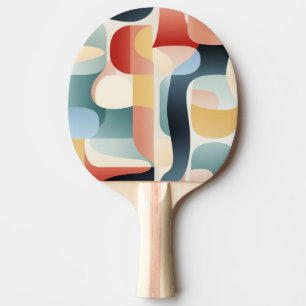 Raquete De Ping Pong Pino Pong Design de Arte Geométrica