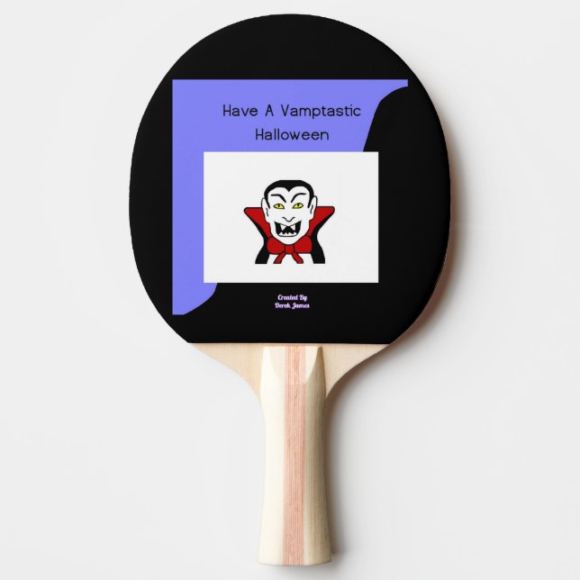 Raquete De Ping Pong Pino Pong do Halloween Vamtastizado (Frente)