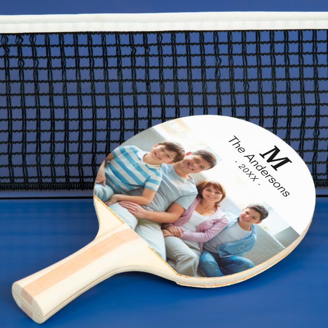 Raquete De Ping Pong Pino Pong do Monograma Personalizado de Foto e Nom (Insitu)