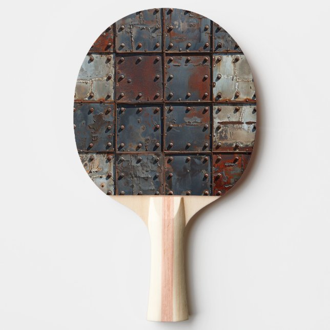 Raquete De Ping Pong Pino Pong Ping Metal Rusty (Frente)