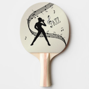 Raquete De Ping Pong Pino Pong Ping Ouro Música Jazz Dance