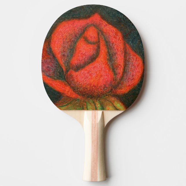 Raquete De Ping Pong Pino Pong Ping Paddle "Rosa Bud #1" (Frente)