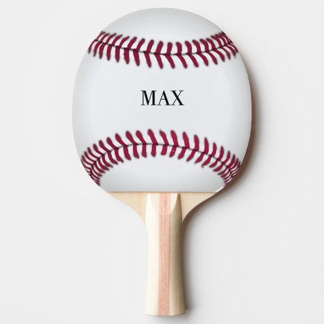 Raquete De Ping Pong Pino Pong Ping Personalizado do Baseball (Frente)