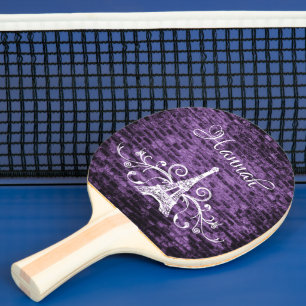 Raquete De Ping Pong Pino Pong Pino Da Torre Eiffel Roxo