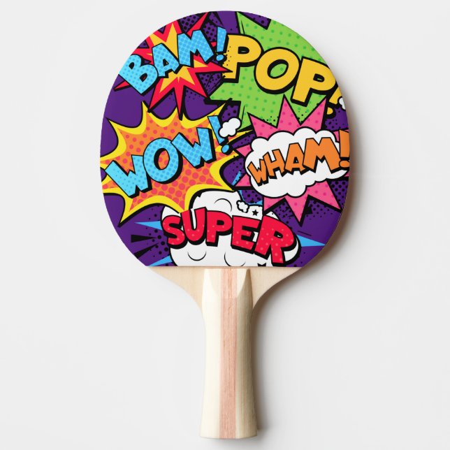 Raquete De Ping Pong Pino Pong pop Art (Frente)
