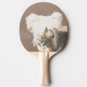 Raquete De Ping Pong Pintura Chinesa Sem Penteado Pintura Original De C