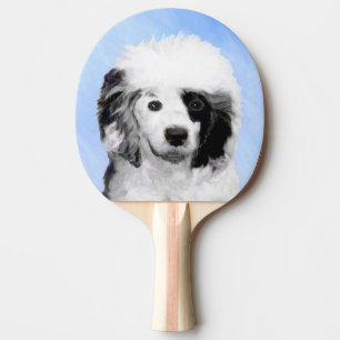 Raquete De Ping Pong Pintura de Cachorro Português - Arte Original de
