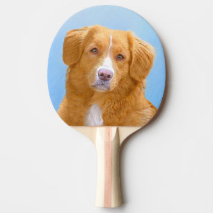 Raquete De Ping Pong Pintura de Cão de Retriever com Pedra Nova Escóc