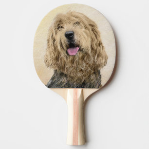 Raquete De Ping Pong Pintura de Otterhound - Arte de Cachorro Original