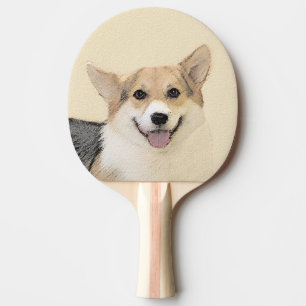 Raquete De Ping Pong Pintura de Pembroke Welsh Corgi - Arte Original pa