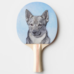 Raquete De Ping Pong Pintura em Vallhund, na Suécia - Arte Cachorro Ori