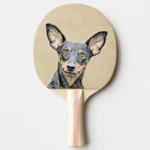 Raquete De Ping Pong Pintura Miniatura Pinscher Pintura Cachorra Origin
