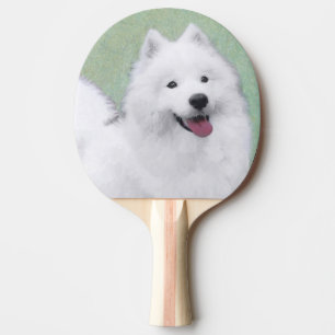 Raquete De Ping Pong Pintura Samoyed - Arte Cachorra Original