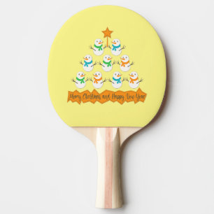 Raquete De Ping Pong Pirâmide de árvores de Natal feita de neve do xmas