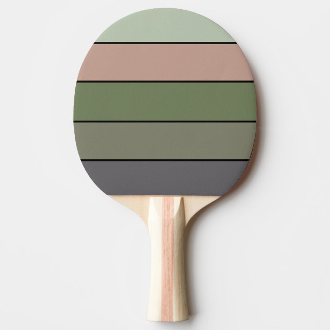 Raquete De Ping Pong Pistachio Nut Shell Green Peach Stripes (Frente)