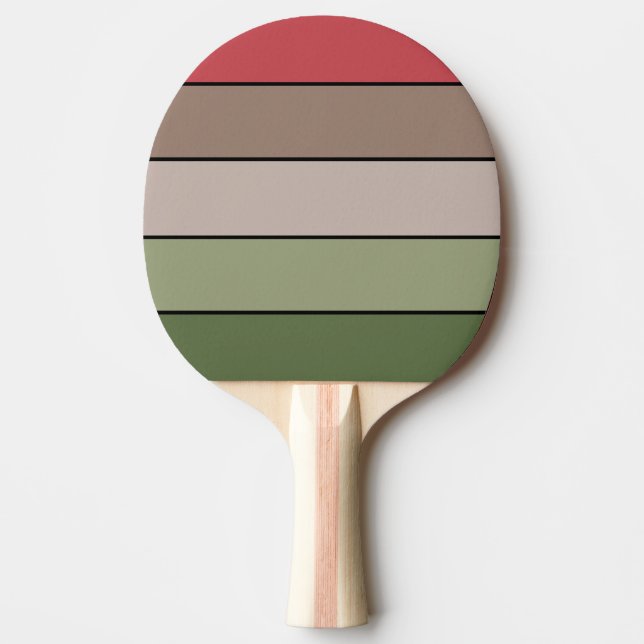 Raquete De Ping Pong Pistachio Nut Shell Green Red Stripes (Frente)