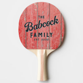 Raquete De Ping Pong Placas de Celeiro Vermelho Nome e Ano de Família R
