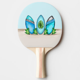 Raquete De Ping Pong Placas de surf retrais, azuis e lacrimogêneas