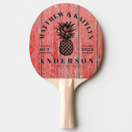 Raquete De Ping Pong Placas do Celeiro Vermelho Crista de Casamento Aba