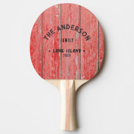 Raquete De Ping Pong Placas do Celeiro Vermelho Nome de Família à Beira