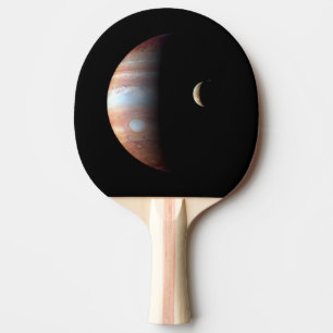 Raquete De Ping Pong Planeta Gás Júpiter e Lua Galileu