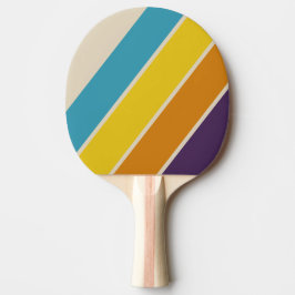Raquete De Ping Pong Pó de Ameixa Arco-íris Negrito Listrado