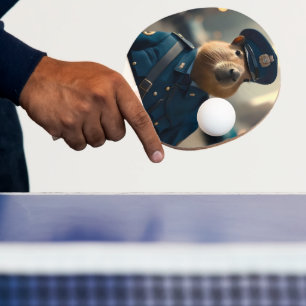 Raquete De Ping Pong Policial Capybara: Mantendo a Paz, um remo