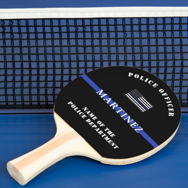 Raquete De Ping Pong Policial de Linha Azul Fino Personalizado Policial (Insitu)