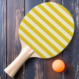 Raquete De Ping Pong Polo Listrado Cor Limão Escuro