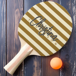 Raquete De Ping Pong Polo Meados do Século Deserto Quente Pintado Nome