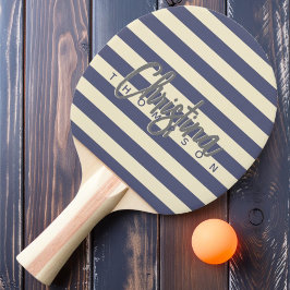 Raquete De Ping Pong Polo Meados do Século Lavanda Brisa Nome Pintado