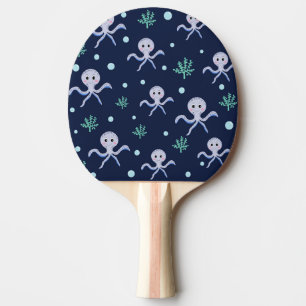 Raquete De Ping Pong Polvo sob o padrão infantil marinho