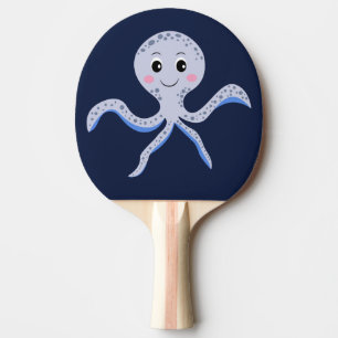 Raquete De Ping Pong Polvo sob o padrão infantil marinho