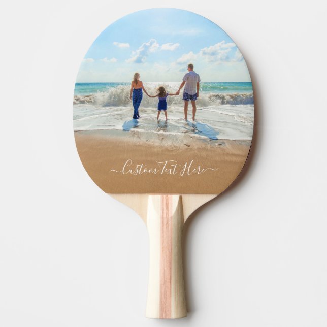 Raquete De Ping Pong Pong Ping De Texto De Foto Personalizado Paddam Se (Frente)