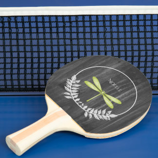 Raquete De Ping Pong Pong Pong Pong Rustic Rustic, Dragonfly Verde