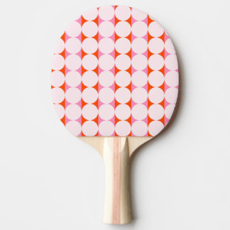 Raquete De Ping Pong Pontos e Listras Divertidos - vermelho e rosa