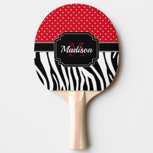Raquete De Ping Pong Pontos & impressão da zebra