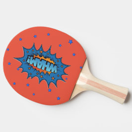 Raquete de Ping Pong - Pop Art Wham Azul Laranja