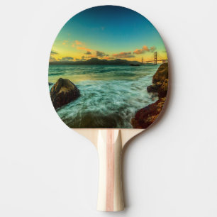 Raquete De Ping Pong Por do sol na praia do padeiro