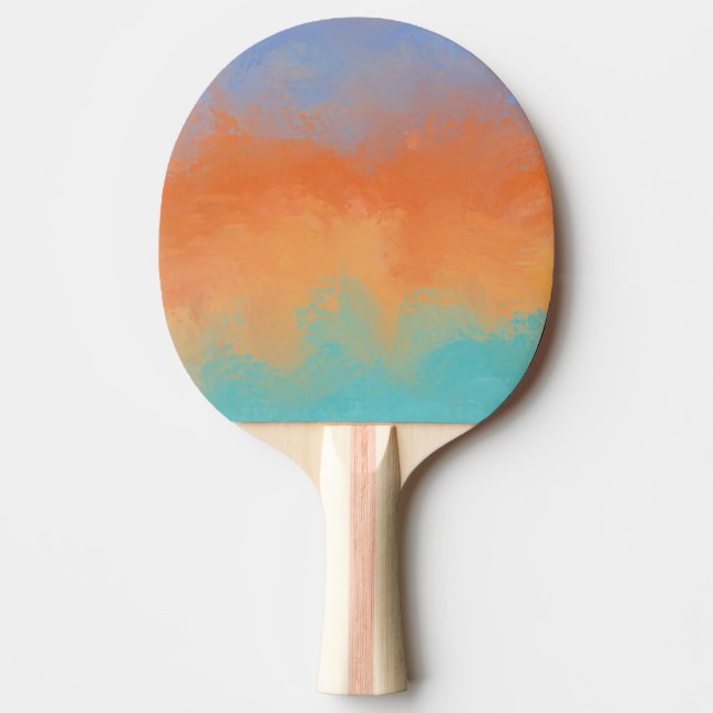 Raquete De Ping Pong Pôr do sol retrô (Frente)